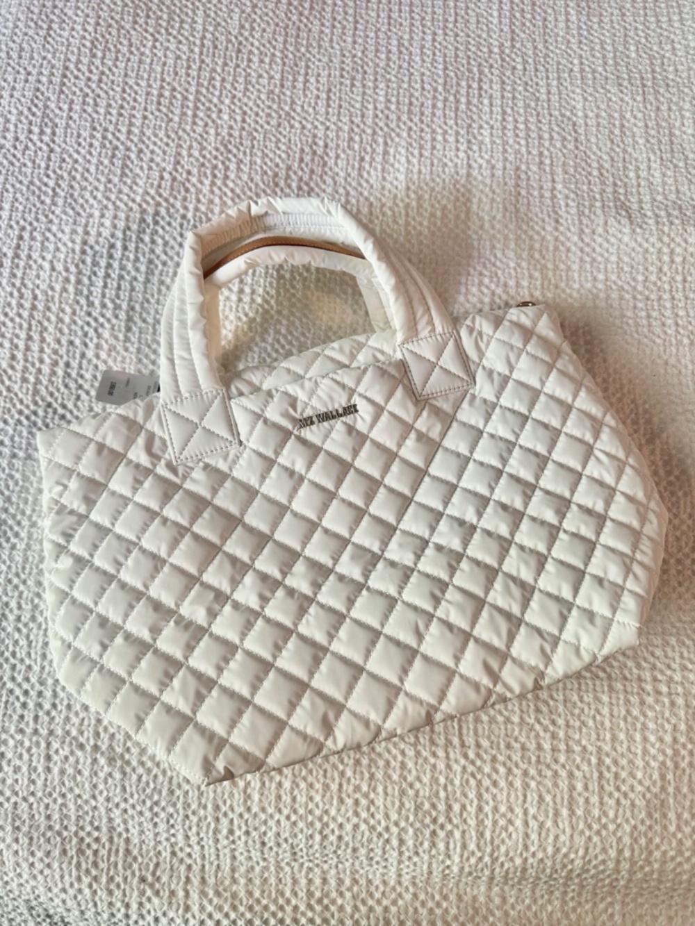 MZ Wallace Small Metro Tote Deluxe - Chalk Liquid - BNWT